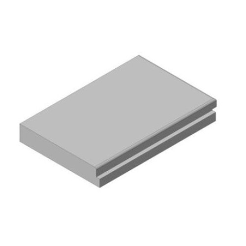 Šamotová deska spodní, pravá KV W 2G 66.50.01 (P)  